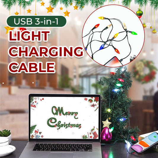 USB Three-In-One Light Charging Cable