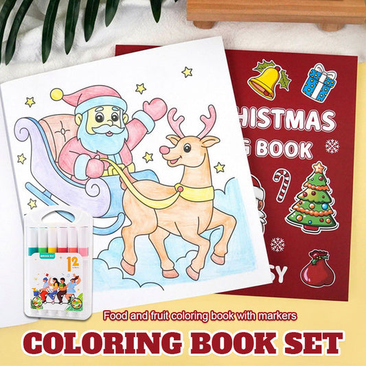 Food&Fruit Coloring Book With Marker Pen