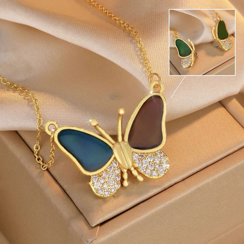 Thermochromic Butterfly Necklace